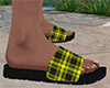 Yellow Sandals Plaid (M)