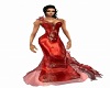 red silk v day dress
