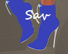 Blue Puffy Booties