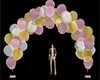 Balloon Arch pink/gold/w