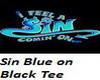 Blue on Black Sin Tee