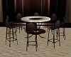 Brown Round Bar Table