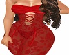Hot Red Transparent Gown