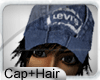 [HS]Blue Cap+Black Hair