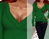 Green Sweater and Jeans