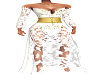 White Lace Gown W Gold