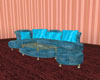 Lovely Blue Velvet Couch