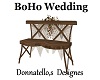 boho wedding bench