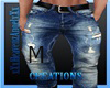 Med Jeans Dark Blue