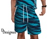 Blue B,M,X Shorts