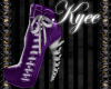 Purple Bone Heel Boots