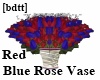 [bdtt Red Blue Rose Vase