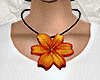 Orange Flower Necklace