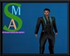 Teal& Black Full Suit