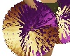 Purple & Gold Pom Poms