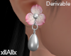 [A} Floral Drop Earring