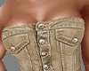 Brown Jean Top