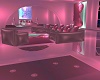 lit pink rose room