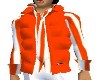Orange White Down Jacket
