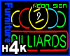H4K Neon Billiard Sign