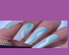 summer blue nails