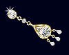 Diamond pearl earring G