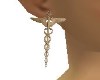 Bronze Caduceus Earrings
