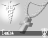 ☤ Silver Cross Chain