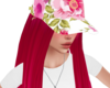 Flower Hat w/Pink hair