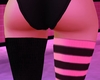 Stripe Socks Pink Black