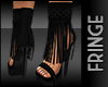 Fringe Sandals Black