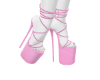 R | Baby Pink Tie Heels