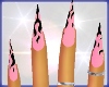 n.k pink flame nails