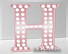 H. Pink Marquee Letter H