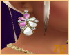 ~TQ~pink leaf earrings