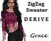 Red Wine ZigZag Sweater