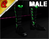 *APo* Boots Skulls Green