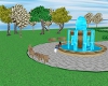 Big Park With Fountain