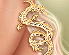 Gold Snake Earings