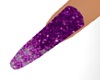 SL Purple Glitter Nails