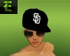 SD black baseball hat