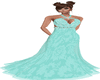 Teal ballroom gown dress