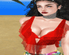 MXU-Red ruffle top
