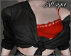 .>.A.< Red Black  Top