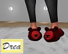 Red Knit Bear Slippers