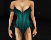 BURLESQUE CORSET - TEAL