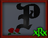 Gothic Letter P Roses