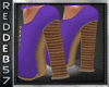 Purple Stacked Heel