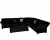 Black corner couch+table