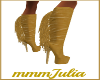 Fringed Boots Golden Tan